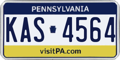 PA license plate KAS4564