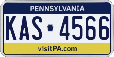 PA license plate KAS4566
