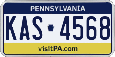 PA license plate KAS4568