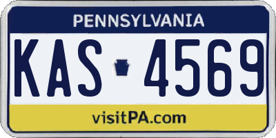PA license plate KAS4569