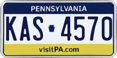 PA license plate KAS4570