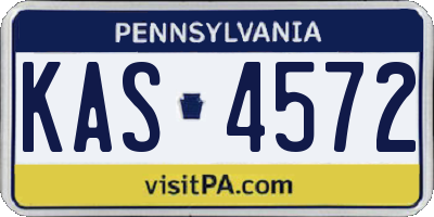 PA license plate KAS4572