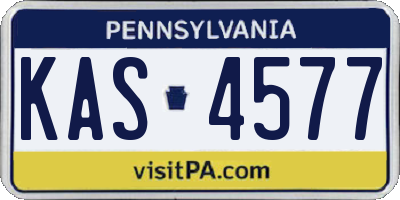PA license plate KAS4577