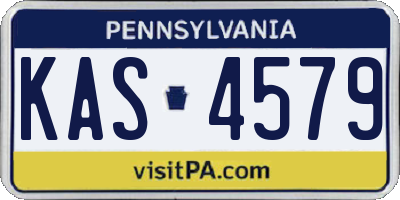 PA license plate KAS4579