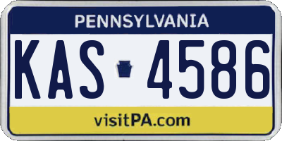 PA license plate KAS4586