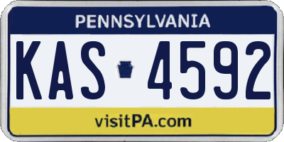 PA license plate KAS4592