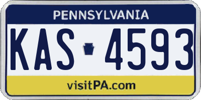 PA license plate KAS4593