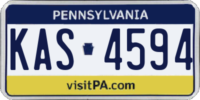 PA license plate KAS4594