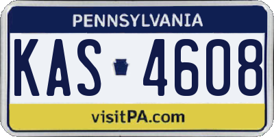 PA license plate KAS4608