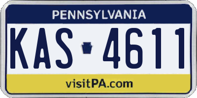 PA license plate KAS4611