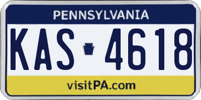 PA license plate KAS4618