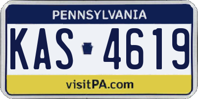 PA license plate KAS4619