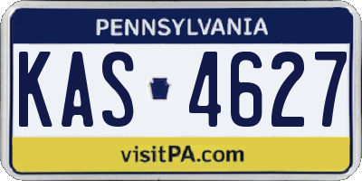 PA license plate KAS4627