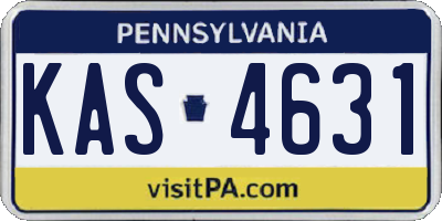PA license plate KAS4631