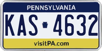 PA license plate KAS4632