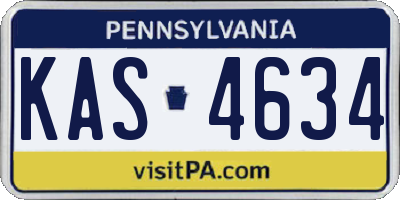 PA license plate KAS4634