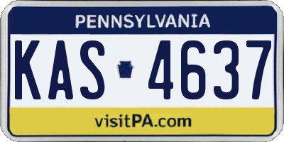 PA license plate KAS4637