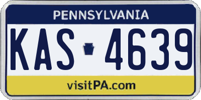 PA license plate KAS4639