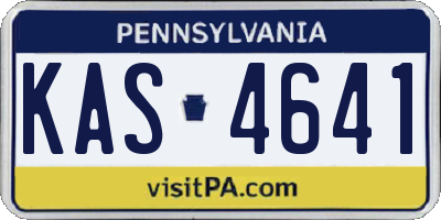 PA license plate KAS4641