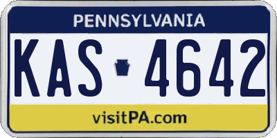 PA license plate KAS4642