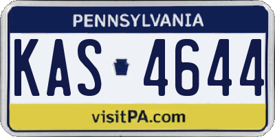 PA license plate KAS4644