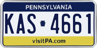 PA license plate KAS4661