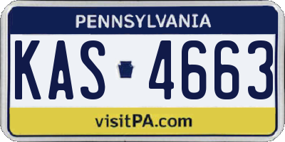 PA license plate KAS4663