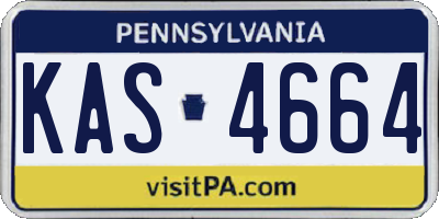 PA license plate KAS4664