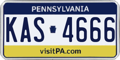 PA license plate KAS4666