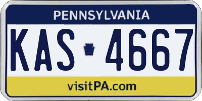 PA license plate KAS4667