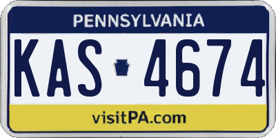 PA license plate KAS4674