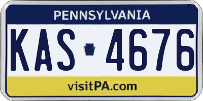 PA license plate KAS4676