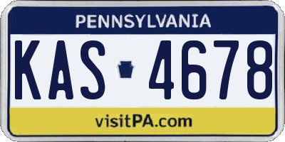 PA license plate KAS4678
