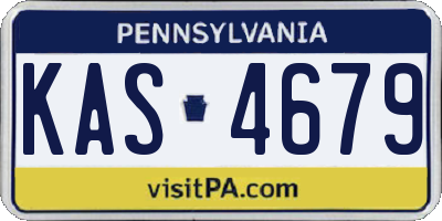 PA license plate KAS4679