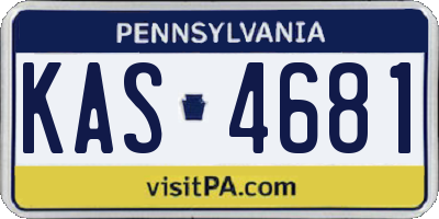 PA license plate KAS4681