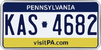 PA license plate KAS4682