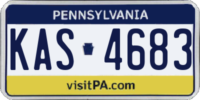 PA license plate KAS4683