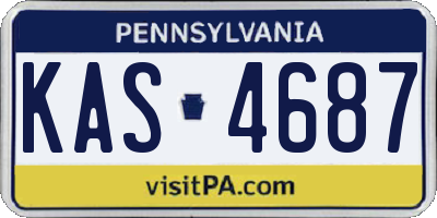PA license plate KAS4687