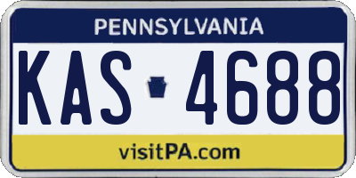 PA license plate KAS4688