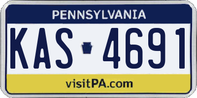 PA license plate KAS4691