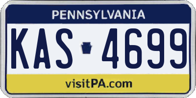 PA license plate KAS4699