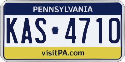 PA license plate KAS4710