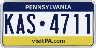 PA license plate KAS4711