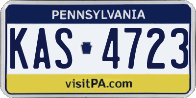 PA license plate KAS4723