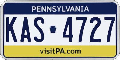 PA license plate KAS4727