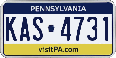 PA license plate KAS4731