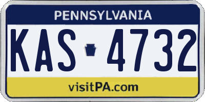 PA license plate KAS4732