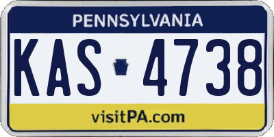 PA license plate KAS4738