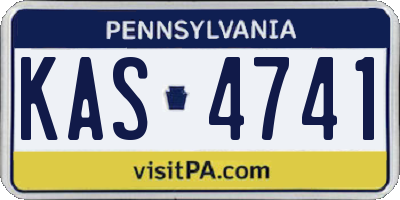 PA license plate KAS4741