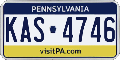 PA license plate KAS4746